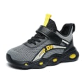 Miniatyrbild 1 av 5: Barn Sneakers Andas löparskor Mode Pojkar Flickor Sportskor 3A670 BlackYellow 35
