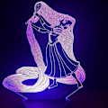 Miniatyrbild 1 av 2: Rapunzel 3d Led Nattljus Sovrumsbordslampa Färgbyte