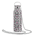 Miniatyrbild 1 av 5: 350ml/500ml/750ml isolerad flaska strass inlagd thermal rostfritt stål Barnisolerad vattenkopp för resor Leopard Pink 750ML