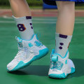 Miniatyrbild 5 av 5: Basketskor för barn Mode Pojkar Flickor Sneakers Sportskor som andas 2Lk028 WhiteGreen 37