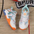 Miniatyrbild 3 av 5: Basketskor för barn Mode Pojkar Flickor Sneakers Sportskor som andas 2Lh839 WhiteOrange 33