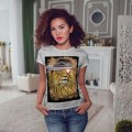 Miniatyrbild 3 av 3: Rökande Lion Beast T-shirt för kvinnor L