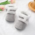 Miniatyrbild 1 av 4: Vintervarma nyfödda toddler 1 år baby Flickor Pojkar Skor Mjuk sula Pälssnöskor 0-18M Gray 13-18 Months