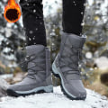 Miniatyrbild 3 av 5: Herr Dam Vinterstövlar Snow Boot Plysch Varma Skor Vattentät Boot 2K219 Gray 44