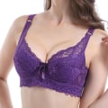 Miniatyrbild 2 av 5: Plus Size BH Sexig Bralette Crop Top Underkläder Push Up Axelbandslös BH Bh Spets Kvinna BH Underkläder BH Subjektador Biustonosz, rosa C and 42 to 95