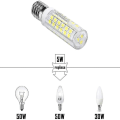Miniatyrbild 4 av 4: Ledlampa E14, kallvit 6000k, AC 220-230v, liten Edison-skruv, ej dimbar, vit [klass A energi