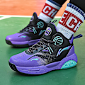Miniatyrbild 4 av 5: Basketskor för barn Mode Pojkar Flickor Sneakers Andas Sportskor 2210 BlackPurple 34