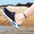 Miniatyrbild 5 av 5: Strandtofflor för män Modesandaler Utomhus Halkfria inomhusskor 3B6009 Blue 44