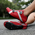 Miniatyrbild 5 av 5: Cykelskor för män Cykelskor Landvägscykelridskor 3C006 Red 36