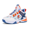 Miniatyrbild 1 av 5: Basketskor för pojkar Mode Halkfria sneakers Sportskor som andas 3B2330 WhiteOrange 34