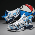 Miniatyrbild 5 av 5: Basketskor för pojkar Mode Halkfria sneakers Sportskor som andas 3B232 Blue 36