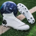 Miniatyrbild 5 av 5: Fotbollsskor för män Halkfria fotbollsskor Klossar Gräs Fotbollssneakers 888B White 40