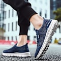 Miniatyrbild 3 av 4: Män Skor Höst Soft Loafers Skor Lättvikt Billiga Mesh Casual Herr Sneakers 2G8928-1 Blue 46