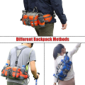 Miniatyrbild 5 av 5: Utomhussport Midjeväska Vattentät Vandring Cykling Klättring Cykelpaket Fanny Pack Med vattenflaskhållare Bergsbestigningsväska Orange