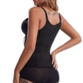 Miniatyrbild 4 av 5: Waist trainer Kroppskorsett Dam Magkontroll Shapewear Midjeformare Väst Slimming Underkläder Bodysuits Body Shaper Bälte gördel,svart S