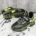 Miniatyrbild 5 av 5: Pojkar Flickskor Utomhusvandring Vattentät Sneaker för barn 2J201 BlackGreen 32