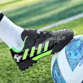 Miniatyrbild 3 av 5: Fotbollsskor för barn Halkfria fotbollsskor Klossar Gräs Fotbollssneakers 692Y Black 39