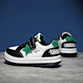 Miniatyrbild 3 av 5: Pojkar Flickor Sneakers Andas Skateboarding Skor Barn Löparskor 2366 BlackGreen 34