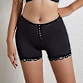 Miniatyrbild 1 av 5: Kvinnor hög midja kontroll trosor Hollow Out Ass Hip Shaper Butts Big Ass Lift Push Up Shapewear Kvinnor Open Hip Slim Briefs,svart 4XL
