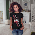 Miniatyrbild 2 av 2: No Music Life Club Dam Blackt-shirt | Wellcoda S
