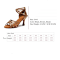 Miniatyrbild 2 av 2: Dansskor för kvinnor Latindansskor Khaki 41 (klack 8,5 cm) Khaki 41(Heel 8.5cm)