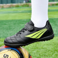 Miniatyrbild 4 av 4: Pojkar Flickor Fotbollsskor Halkfria fotbollsskor Klossar Gräs Fotbollssneakers 2Km11 Black 31