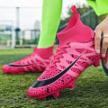 Miniatyrbild 5 av 5: Fotbollsskor dam Spikes Fotbollsskor för ungdomar Stövlar Atletisk Sneaker 3C1313 Red 40
