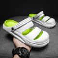 Miniatyrbild 2 av 4: Herr Dam Strandtofflor Mode Sandaler Utomhus Inomhusskor 2766 WhitetGreen 38-39