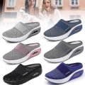 Miniatyrbild 1 av 2: Vuxen luftkudde Promenadskor Andas Casual Mesh Slip On Walking Skor för utomhus inomhus Nytt 26 Black 40