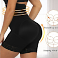 Miniatyrbild 4 av 5: Damer Shapewear Träning Waist trainer Korsett Butt Lifter Magkontroll Plus Size Booty Lift Dragande underkläder Shaper,svart S