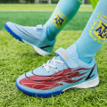 Miniatyrbild 4 av 5: Fotbollsskor för barn Halkfria fotbollsskor Klossar Gräs Fotbollssneakers Yjg2232 LightBlue 38