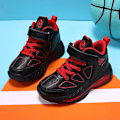 Miniatyrbild 2 av 5: Pojkar Flickor Basketskor Barn Sneakers Andas Sportskor 5088 BlackRed 36