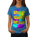 Miniatyrbild 1 av 3: Against Law Cool Kvinnor Royal T-shirt 3XL