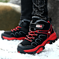 Miniatyrbild 3 av 5: Pojkar Snow Boots Vinter Vattentät Antisladd Stövlar Vandring Outdoor Skor För Barn X888 BlackRed 34