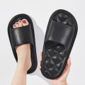 Miniatyrbild 1 av 2: Strandtofflor för män Modesandaler Utomhus Halkfria inomhusskor 3B0677 Black 42-43