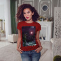 Miniatyrbild 3 av 3: T-shirt för kvinnor för Halloween Night Horror 3XL