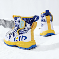 Miniatyrbild 4 av 4: Snöskor för pojkar för flickor Vinterstövlar Ankelstövlar Barnstövlar Varm päls Anti-halk 2Ka9925 Yellow 34
