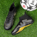 Miniatyrbild 4 av 5: Fotbollsskor för män Halkfria fotbollsskor Klossar Gräs Fotbollssneakers Yjck15-1 Black 39