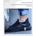 Miniatyrbild 3 av 5: Lätta, punkteringsbeständiga, skyddsarbetsskor för män Sneakers 3C3019 BlackRed 42