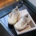 Miniatyrbild 4 av 5: Sneakers för barn Andas löparskor Mode Pojkar Flickor Sportskor 2Lk8-2 Beige 32