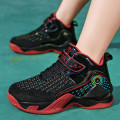 Miniatyrbild 4 av 5: Barn Basketskor Andas Sneakers Pojkar Flickor Sportskor Yj2517 Black 39
