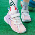 Miniatyrbild 4 av 5: Basketskor för barn Mode Halkfria sneakers Andas sportskor A02 Pink 28