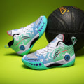 Miniatyrbild 2 av 5: Barn Basketskor Mode Pojkar Flickor Sneakers Andas Sportskor 2207 Cyan 35