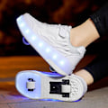 Miniatyrbild 4 av 5: Barnsneakers Dubbelhjulsskor Led Light Skor q7 White 31