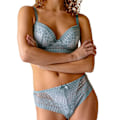 Miniatyrbild 1 av 3: Celadon broderad bygel vadderad BH för kvinnor 36D