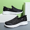Miniatyrbild 4 av 4: Herr Loafers Lätt att gå Andas sommar Bekväma casual Herr Sneakers 2Ga209 BlackWhite 41