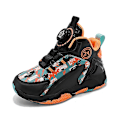 Miniatyrbild 1 av 5: Sneakers för barn Löparskor med vridknapp Mode Pojkar Flickor Sportskor 2L812A BlackOrange 40