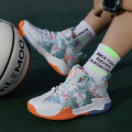 Miniatyrbild 5 av 5: Basketskor för barn Mode Pojkar Flickor Sneakers Sportskor som andas 2Lh839 WhiteOrange 31