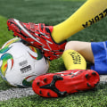 Miniatyrbild 4 av 5: Fotbollsskor för pojkar Halkfria fotbollsskor Klossar Gräs Fotbollssneakers 169 BlackRed 31