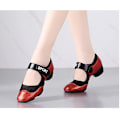 Miniatyrbild 4 av 5: Bekväma dansskor som andas för kvinnor Square Dance Shoes 3C193 Red 38